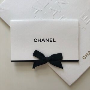 CHANEL CC Logo Bow Note Greeting Blank Card Print Poster Authentic NEW